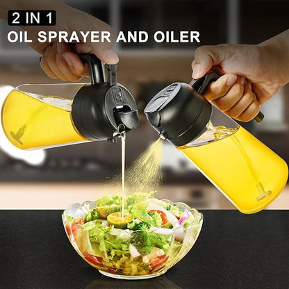 2 in 1 Glass Oil Dispenser Bottle