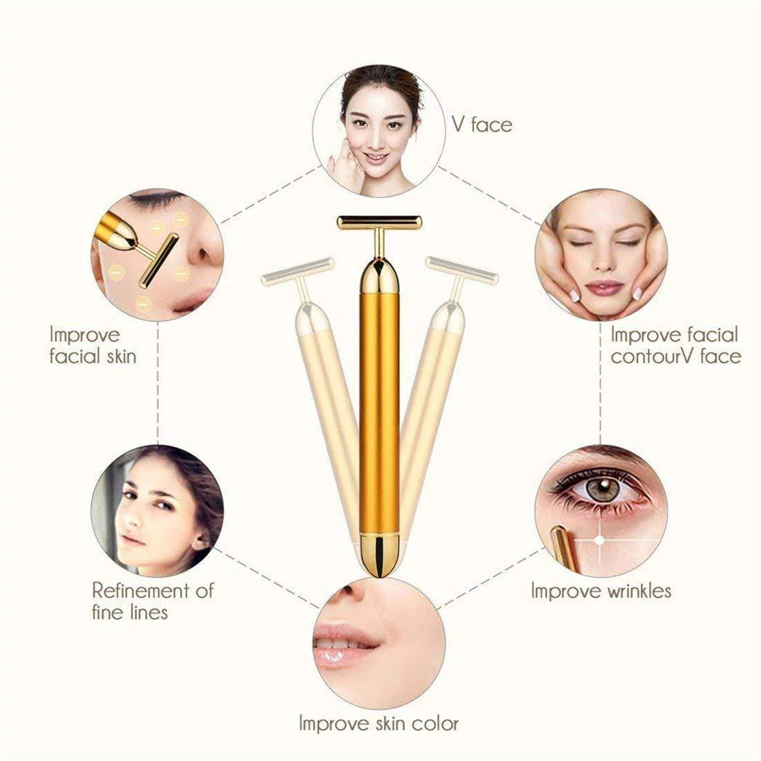 ✨GOLD ENERGY ELECTRIC FACIAL MASSAGE ROLLER 😍