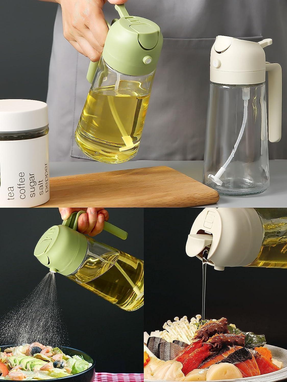 2 in 1 Glass Oil Dispenser Bottle